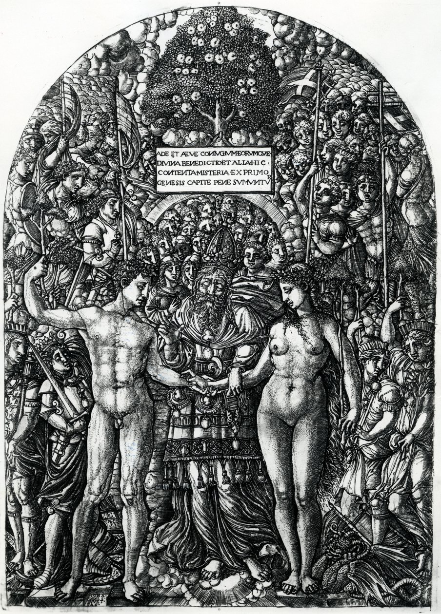 एडम और ईव की शादी, सी। 1540-55 द्वारा जीन ड्वेट