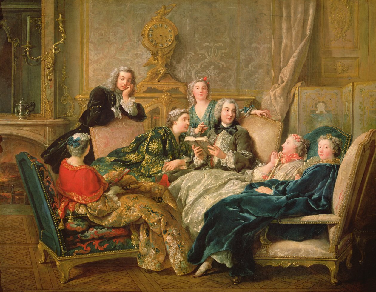 Moliere से पढ़ना, c.1730 द्वारा जीन फ्रेंकोइस डे ट्रॉय