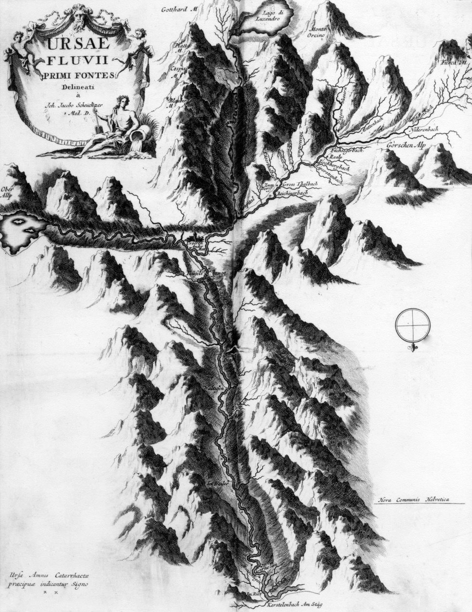 पहले सूत्रों delineati की नदियों में सहन, c.1721 द्वारा जीन जैक्स शेखूज़र