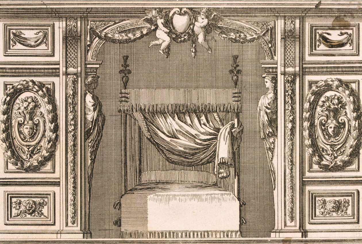 बिस्तर के लिए डिजाइन alcove, c.1660 द्वारा जीन लेपौत्रे