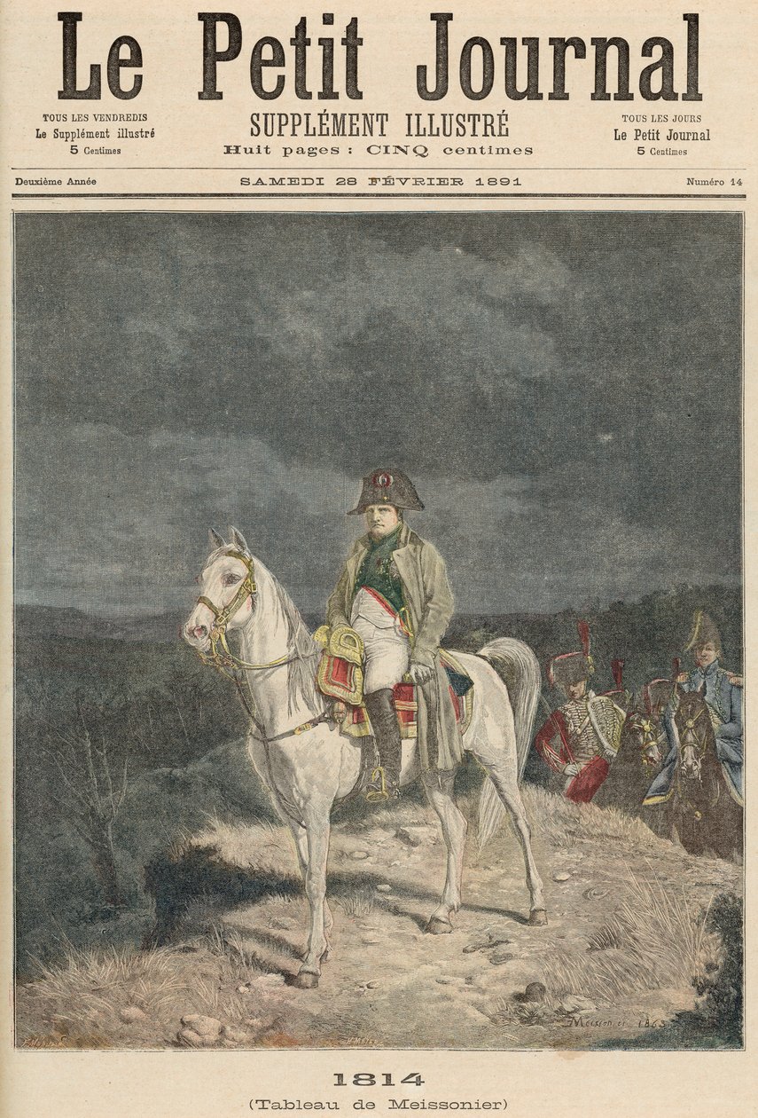 1814, &39;ले पेटिट जर्नल&39; से, 28 फरवरी 1891 को द्वारा जीन लुइस अर्नेस्ट मीसोनियर
