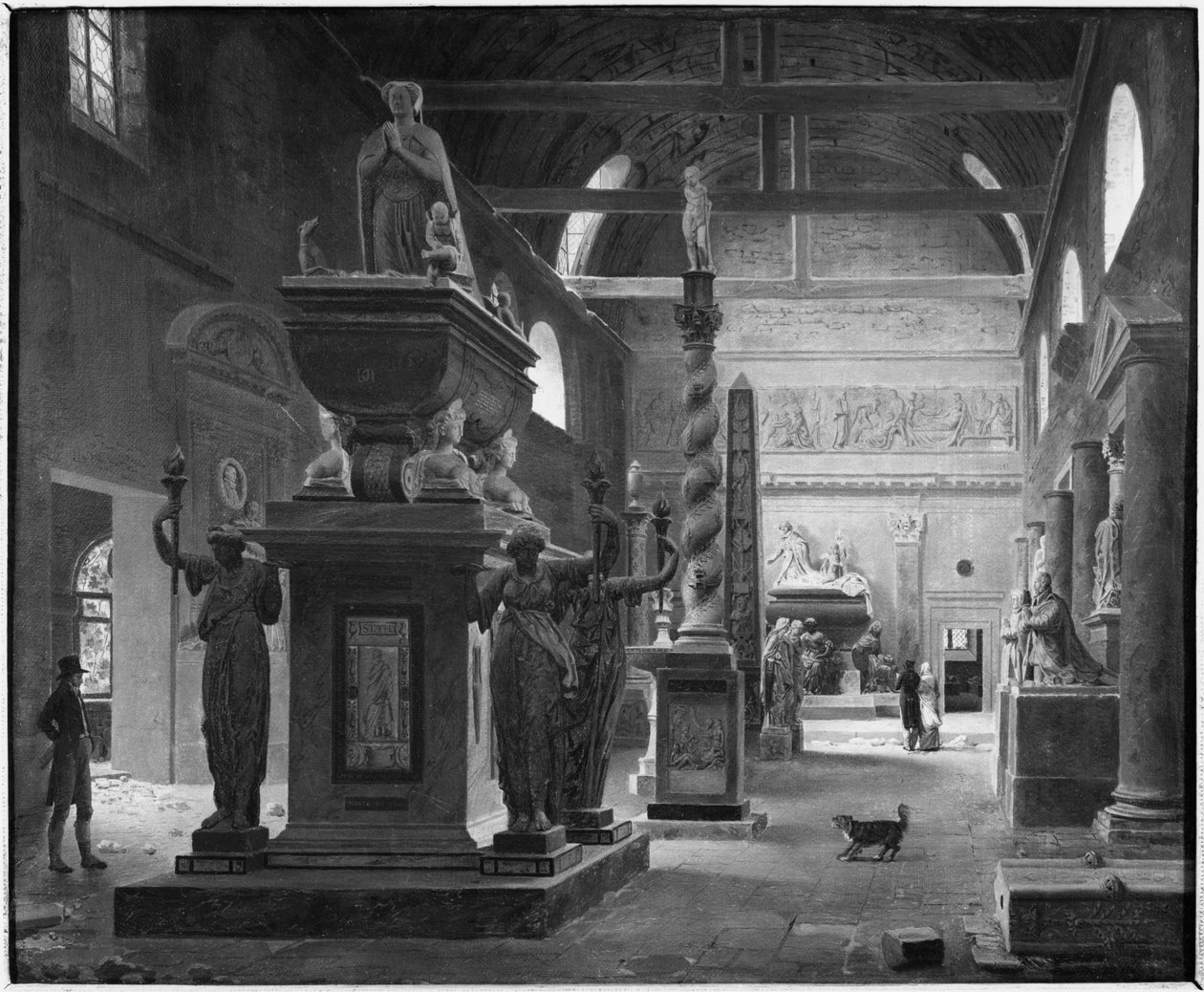 Musee des Monuments Francais का शानदार कमरा, c.1820 द्वारा जीन लुबिन वुज़ले