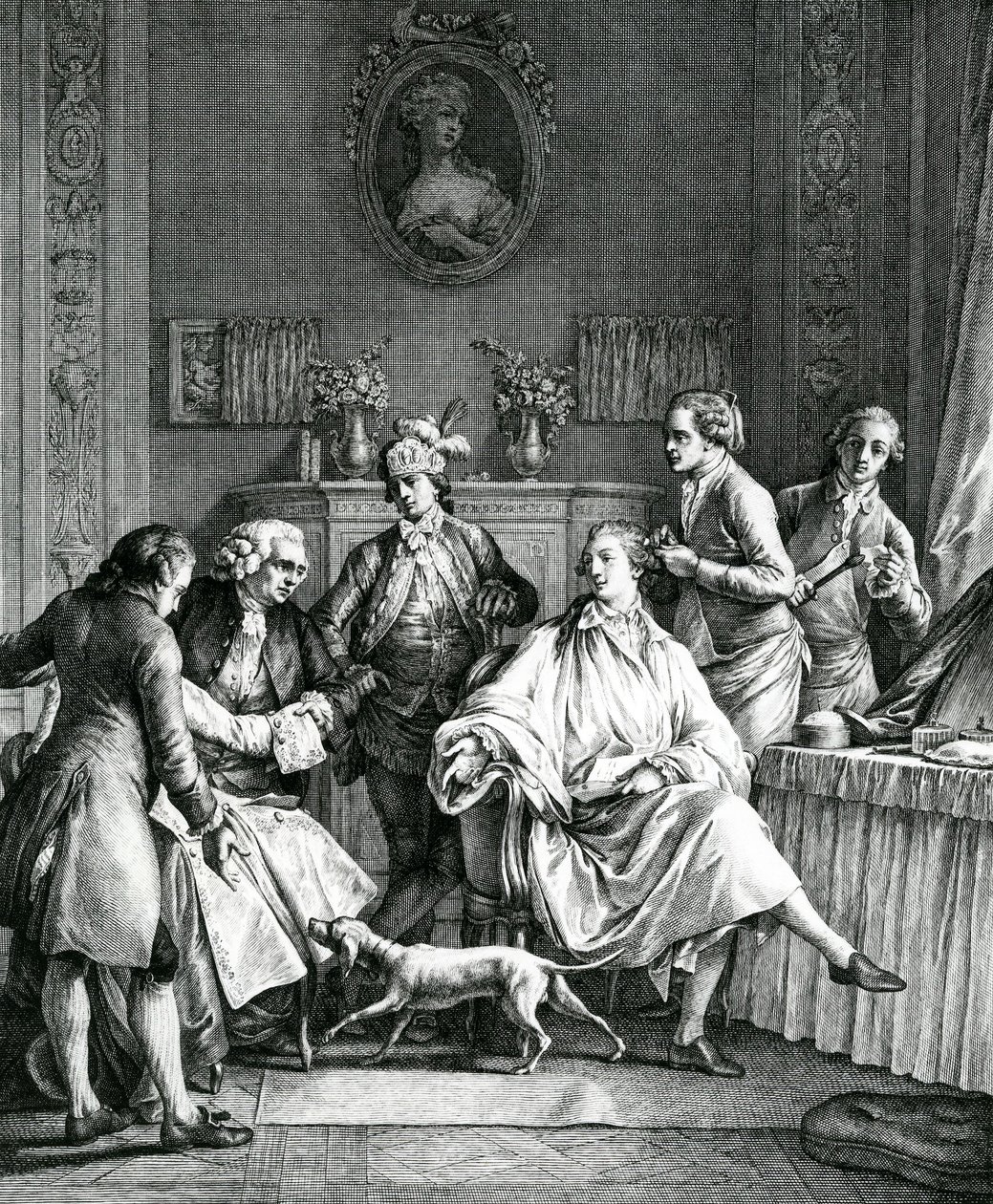 आदमी तैयार हो रहा है, c.1770 द्वारा जीन-मिशेल द यंगर मोरो
