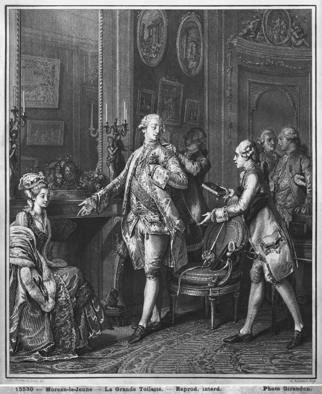 द ग्रेट टॉयलेट, एन्टोनी लुई रोमेट द्वारा उत्कीर्ण (1743-बाद 1809) c.1777 द्वारा जीन-मिशेल द यंगर मोरो