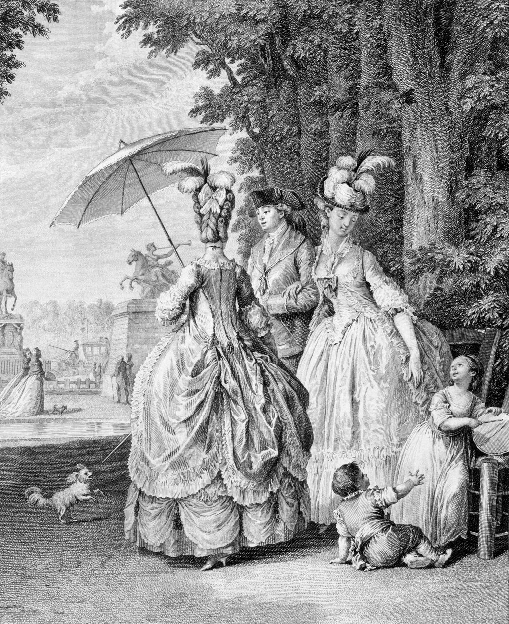 मार्डी में रेंडेज़वस, कार्ल गुटेनबर्ग (1743-1790) द्वारा उत्कीर्ण द्वारा जीन-मिशेल द यंगर मोरो