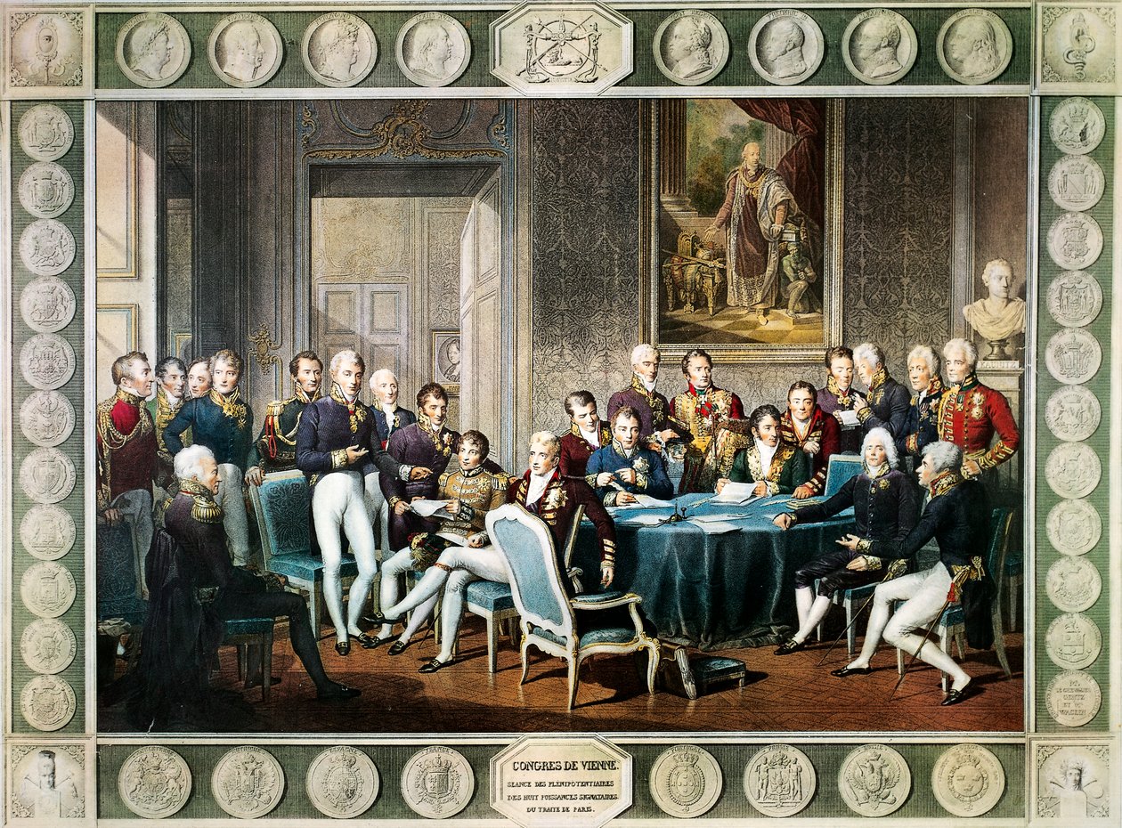 1814-15, ऑस्ट्रिया में वियना की कांग्रेस में प्रतिभागी द्वारा जीन बैप्टिस्ट (बाद) इसाबे