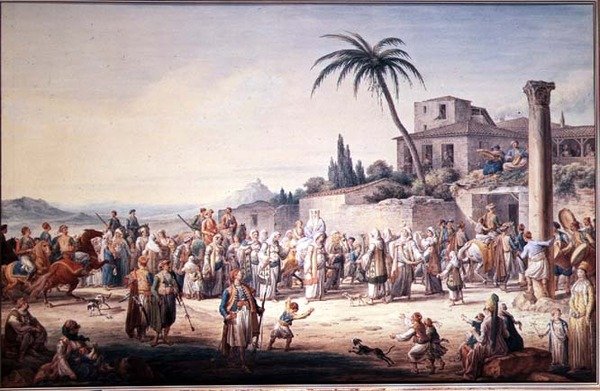 एथेंस में एक विवाह, c.1776 द्वारा जीन बैप्टिस्ट हिलैरे
