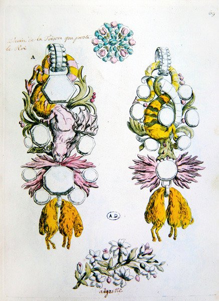 एक ब्रोच, एक ऐग्रेट और गोल्डन फ्लीस (टोइसन डी'ओर) के शिष्ट क्रम के लिए डिजाइन द्वारा जीन-हेनरी-प्रॉस्पर (बाद में) Pouget