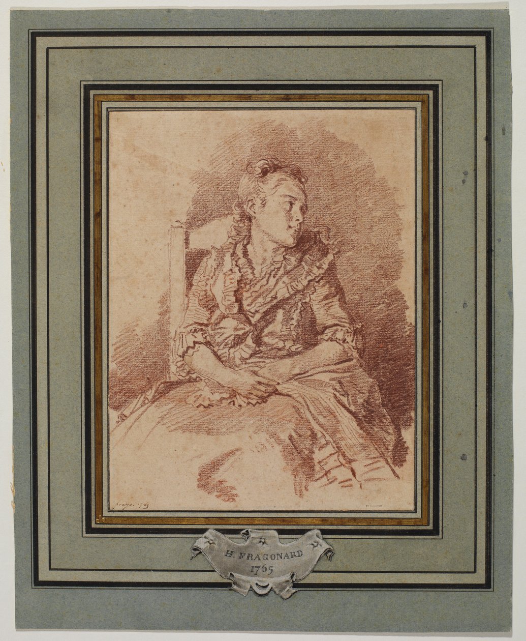 युवा लड़की बैठा, 1785 द्वारा जीन ऑनर फ्रैगनार्ड