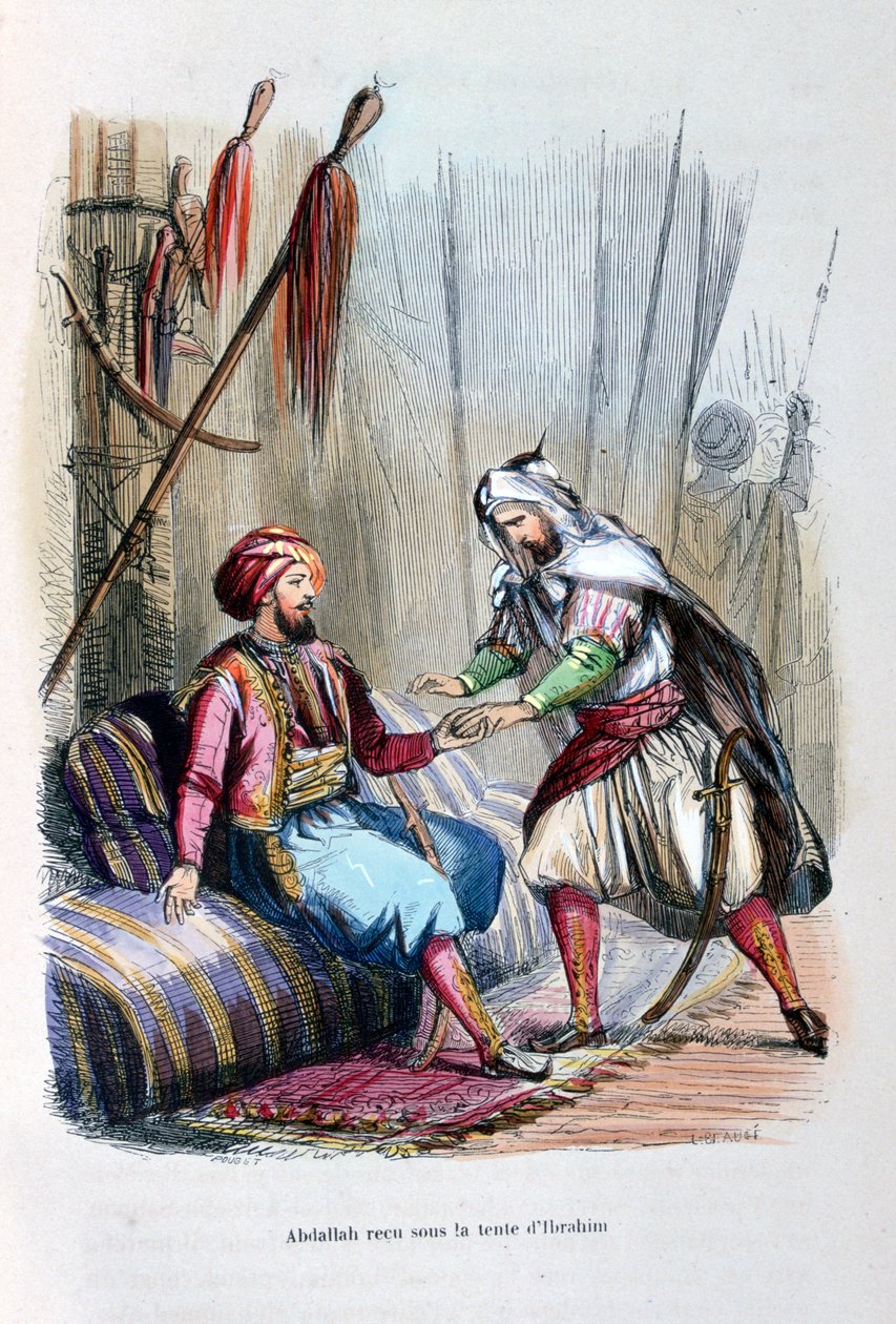 अब्दुल्ला इब्राहिम पाशा, 1818, c1847 के तम्बू में प्राप्त किया द्वारा जीन एडोल्फ बीज़
