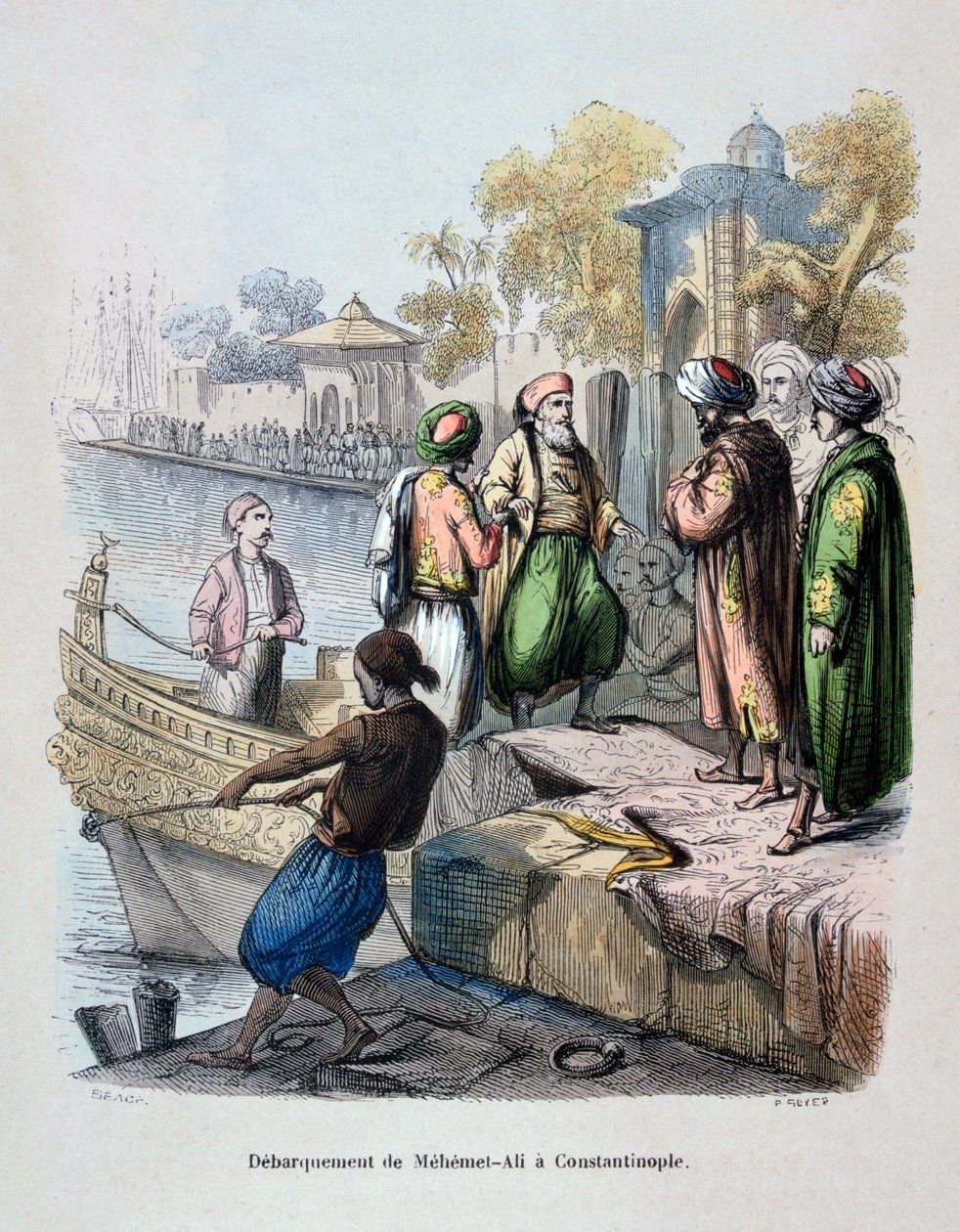 कॉन्स्टेंटिनोपल में महोमेट अली अरिविंग, c1847। द्वारा जीन एडोल्फ बीज़