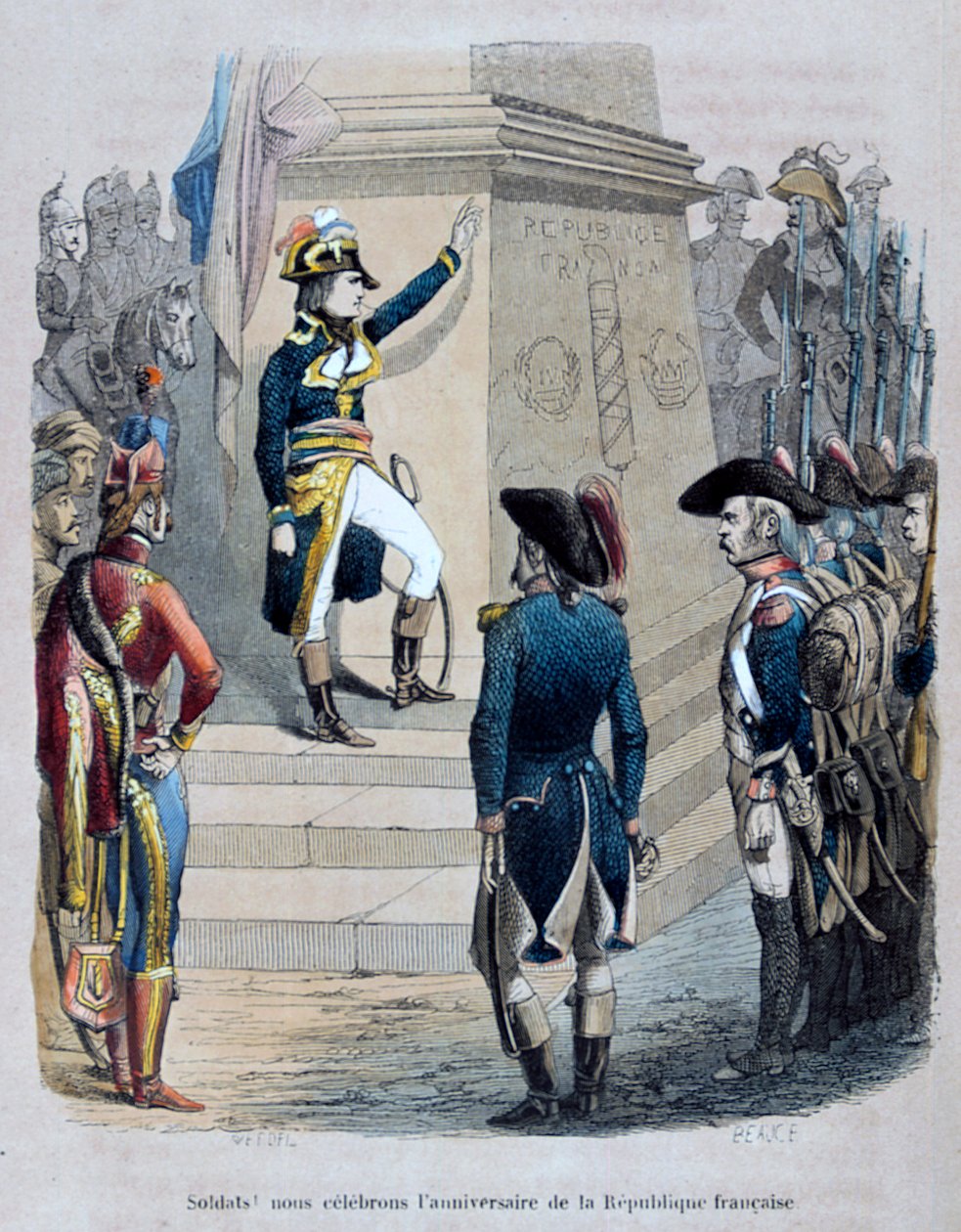मिस्र में नेपोलियन, 1847। द्वारा जीन एडोल्फ बीज़