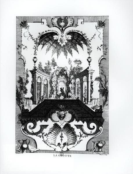 द ग्रोटो, गेब्रियल हकियर (1695-1722) द्वारा उकेरा गया (उत्कीर्णन) (बी / डब्ल्यू फोटो) द्वारा जीन एंटोनी (बाद में) वेट्टू