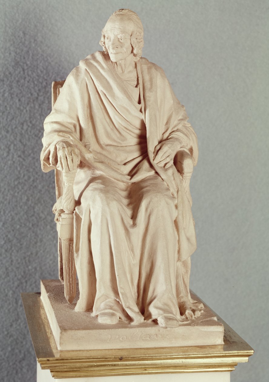 फ्रेंकोइस मैरी अबेट वोल्टेयर (1694-1778) 1778 (संगमरमर) द्वारा जीन एंटोनी हौडन