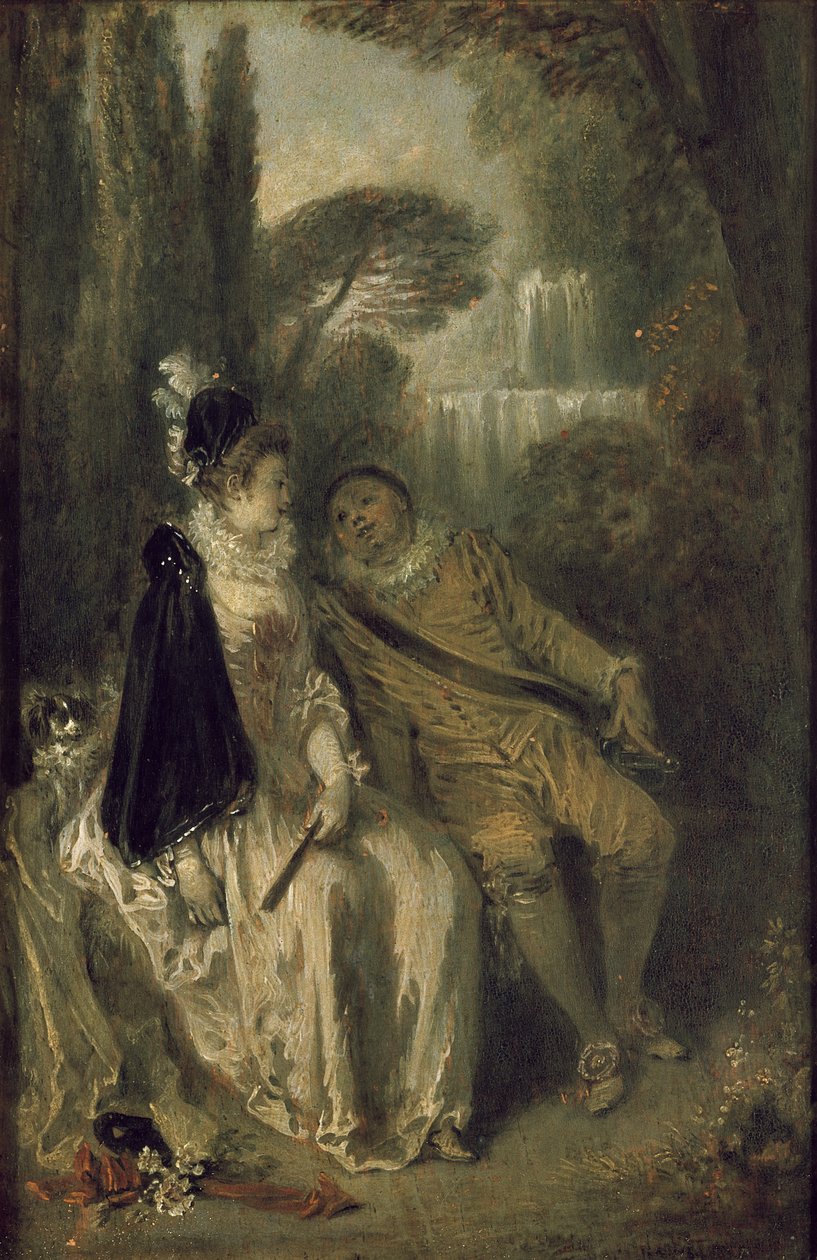 द ग्रेश रेस्ट, c.1713 (पैनल पर तेल) द्वारा जीन एंटोनी वट्टू