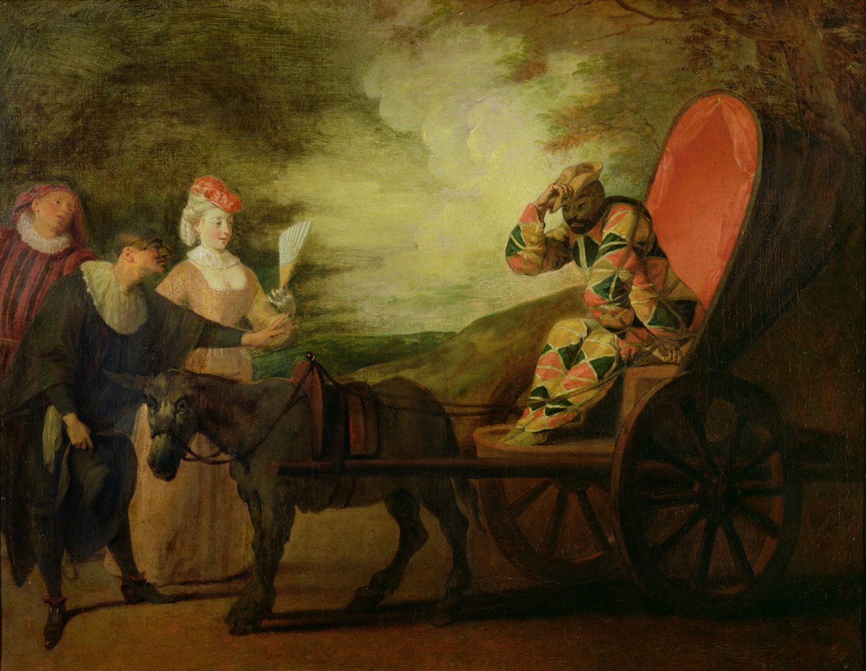 द हार्लेकिन, चंद्रमा का सम्राट, c.1712 द्वारा जीन एंटोनी वट्टू