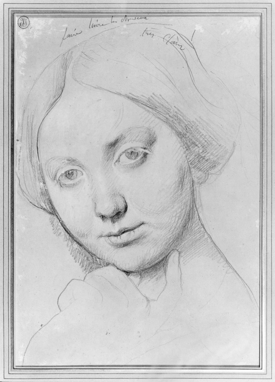 लुईस डी ब्रोगली, हॉससनविले की काउंटेस, c.1842 (कागज पर ग्रेफाइट) द्वारा जीन अगस्टे डॉमिनिक इंगर्स