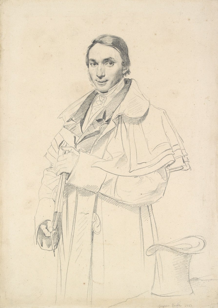 जीन-फ्रेंकोइस-एंटोनी वन का तीन-चौथाई लंबाई वाला पोर्ट्रेट, 1823 द्वारा जीन अगस्टे डॉमिनिक इंगर्स