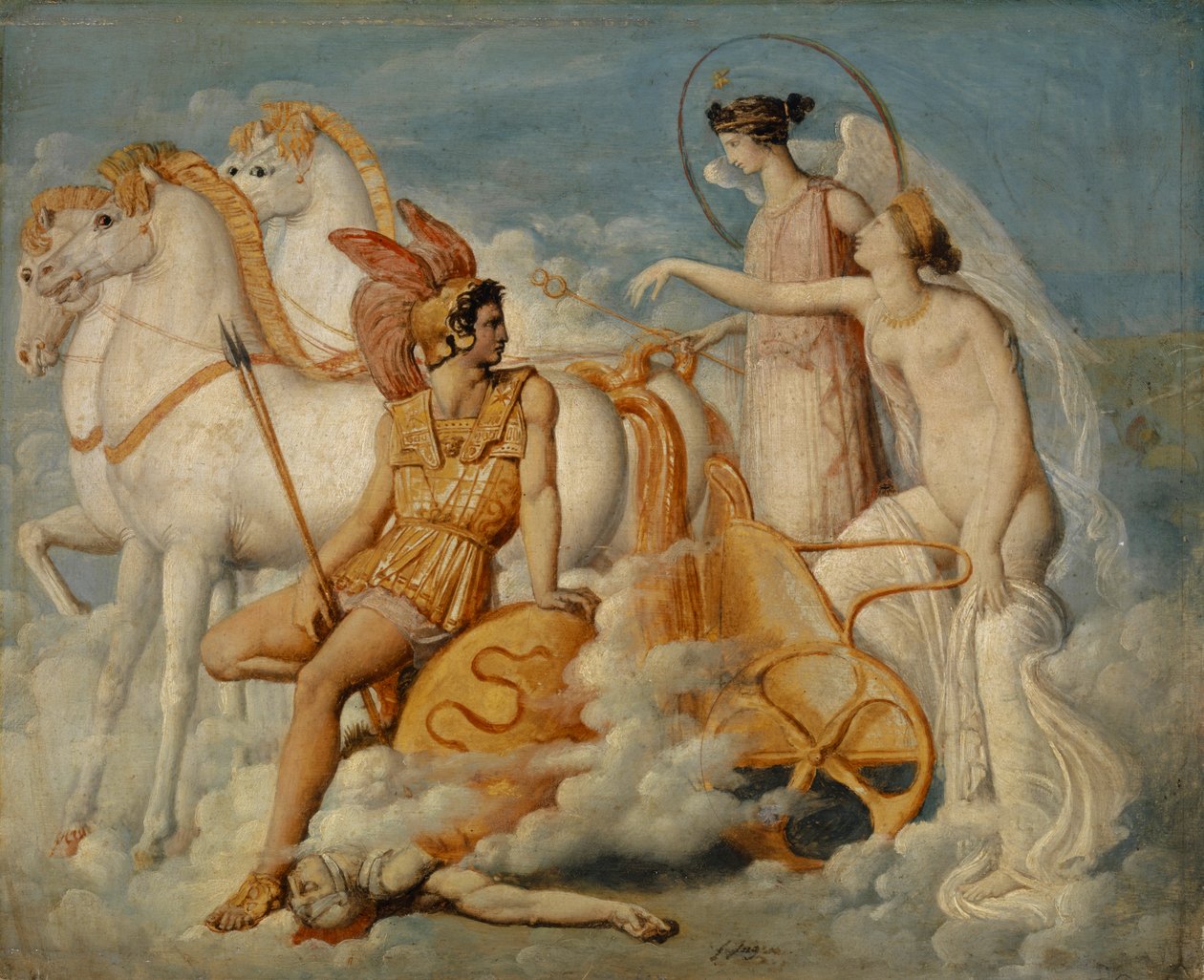 वीनस, डायोमेड्स द्वारा घायल, ओलंपिक में लौटा, c.1803 द्वारा जीन अगस्टे डॉमिनिक इंगर्स