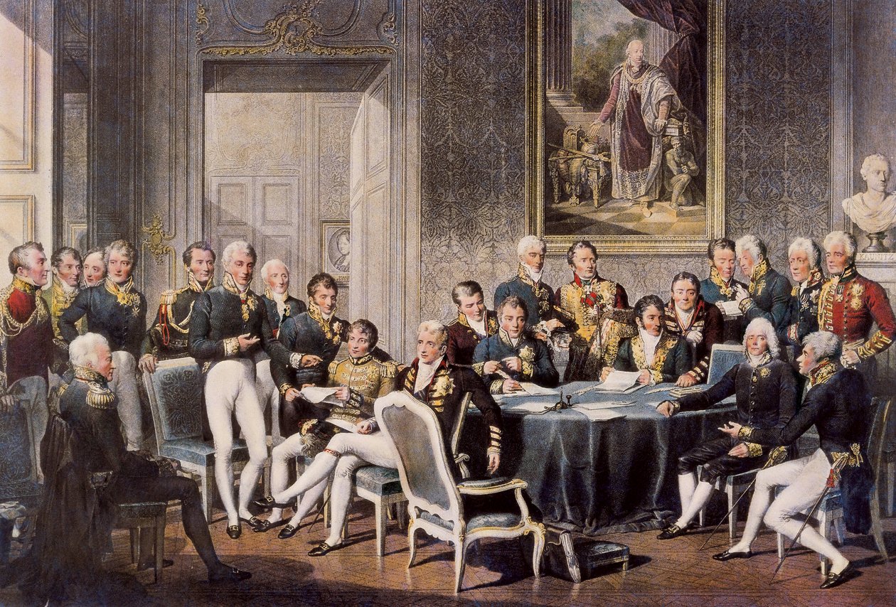 वियना 1814 की कांग्रेस (रंग उत्कीर्णन) द्वारा जीन बैप्टिस्ट (बाद) इसाबे