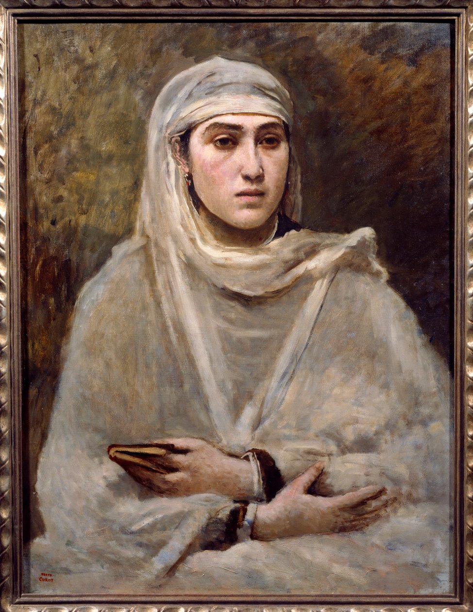 अल्जीरियाई। केमिली कोरोट की पेंटिंग (1796-1875) द्वारा जीन बैप्टिस्ट केमिली कोरोट