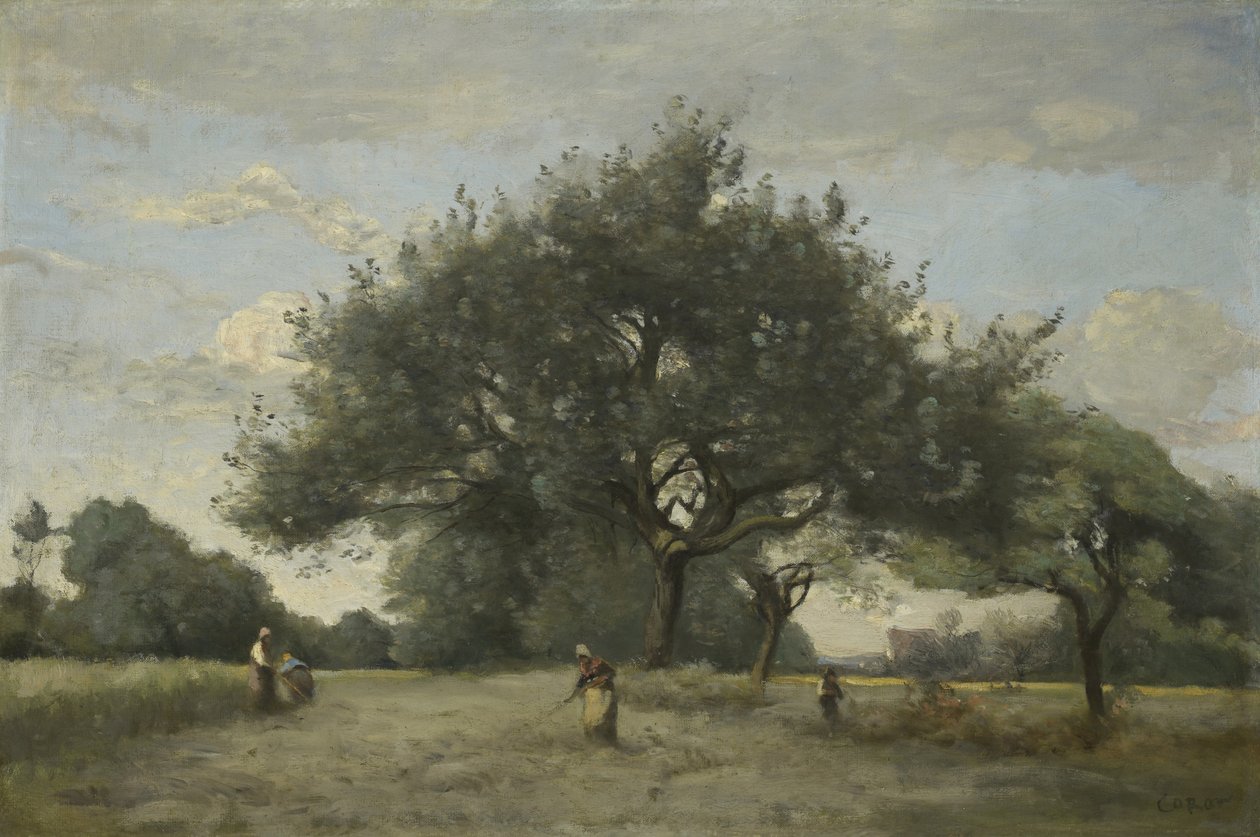 एक क्षेत्र में Apple पेड़, c.1865 -70 द्वारा जीन बैप्टिस्ट केमिली कोरोट