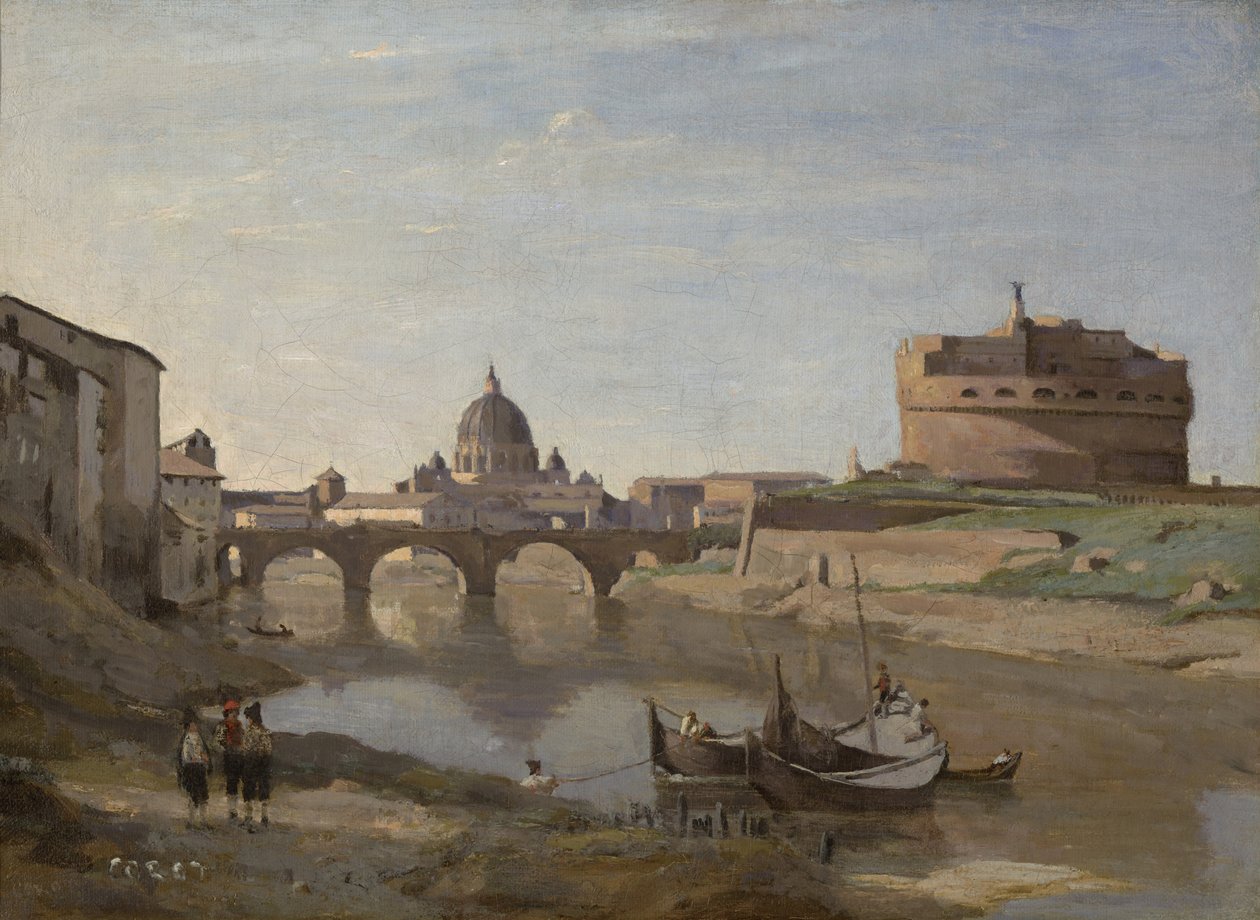 Castel Sant "एंजेलो, रोम, c.1830-32 द्वारा जीन बैप्टिस्ट केमिली कोरोट