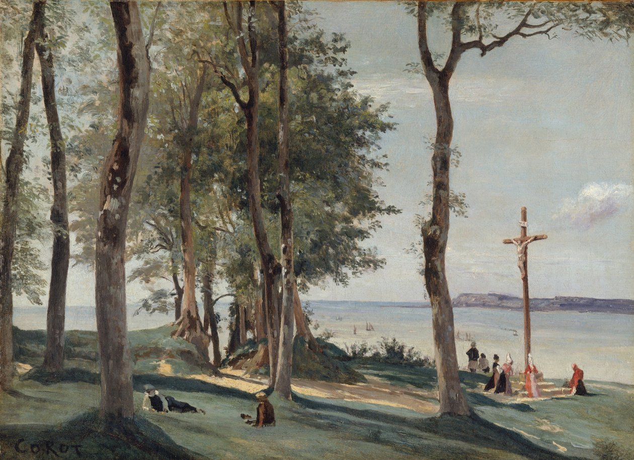 होनफ्लेर: कलवारी, c.1830 द्वारा जीन बैप्टिस्ट केमिली कोरोट
