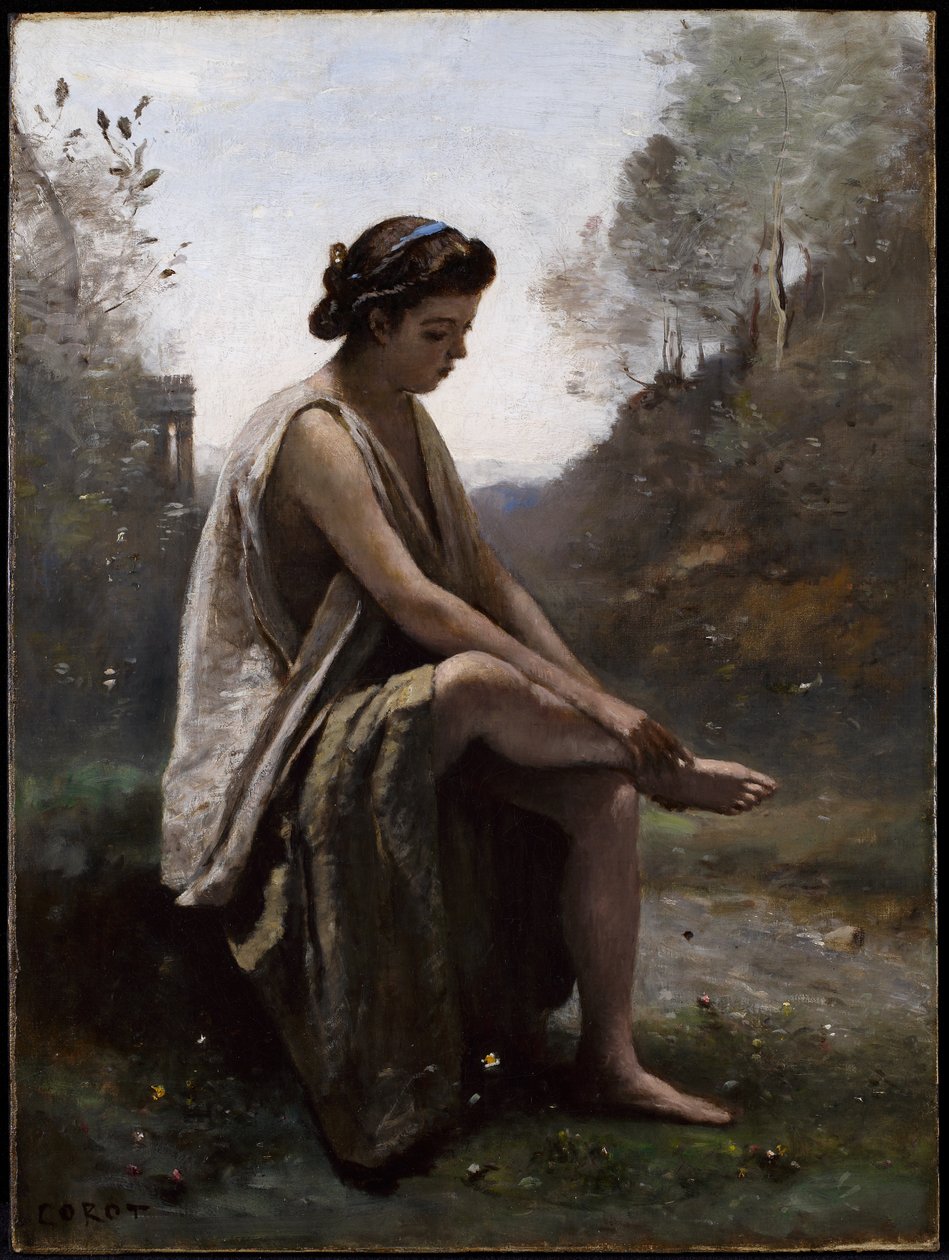 घायल यूरीडाइस, c.1868-70 (कैनवास पर तेल) द्वारा जीन बैप्टिस्ट केमिली कोरोट