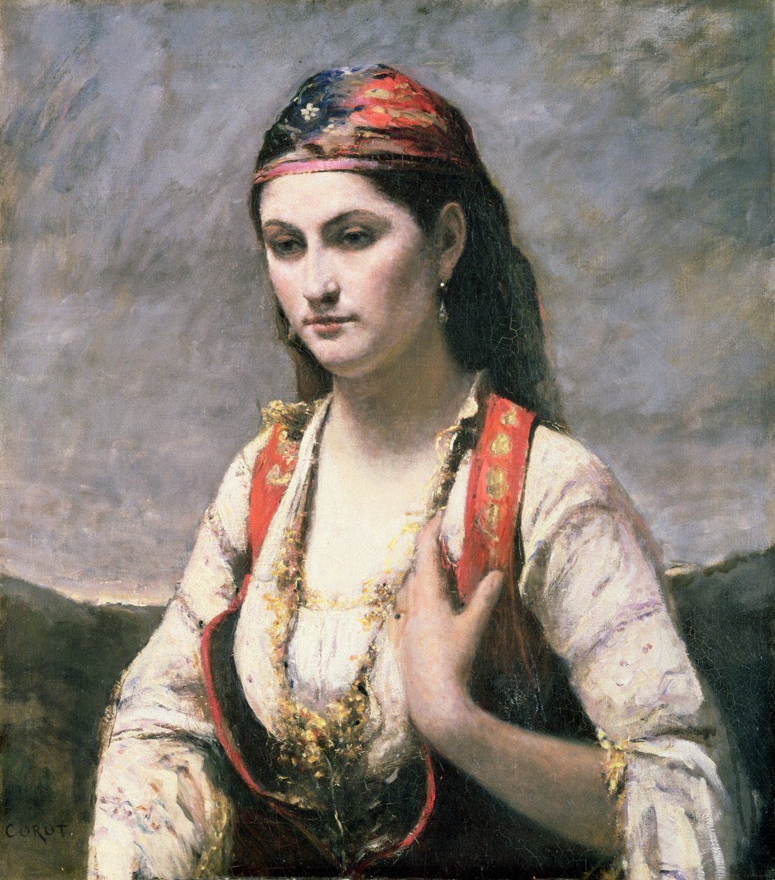 अल्बानो की युवा महिला, 1872 द्वारा जीन बैप्टिस्ट केमिली कोरोट