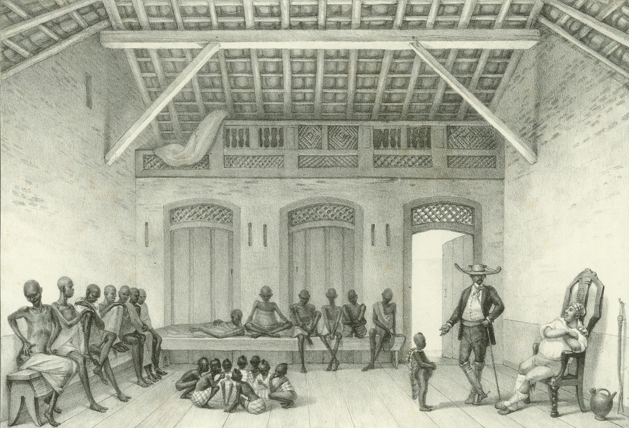 1835 में दासों को बेचने के लिए खरीदारी करें। द्वारा जीन बैप्टिस्ट डेब्रेट