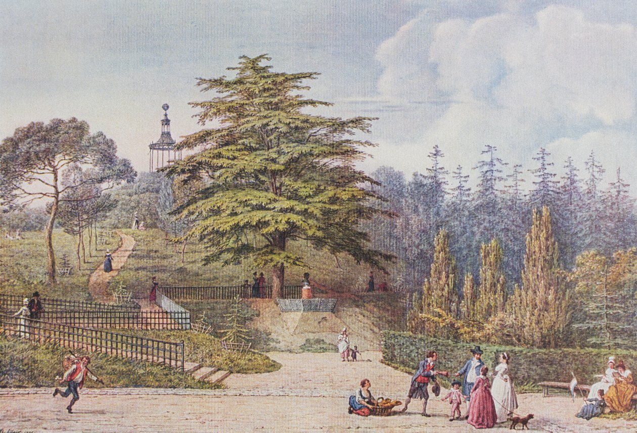 1794 में पेरिस में संग्रहालय की भूलभुलैया (रंग लिथो) द्वारा जीन बैप्टिस्ट हिलैरे