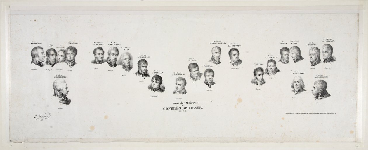 1815 के वियना के कांग्रेस के मंत्रियों के नाम, पब। 1815 द्वारा जीन-बैप्टिस्ट इसाबे
