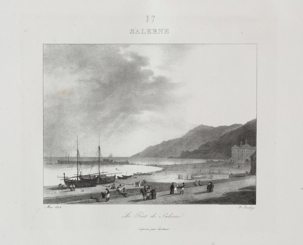 1822, 1833 में इटली की यात्रा। द्वारा जीन-बैप्टिस्ट इसाबे