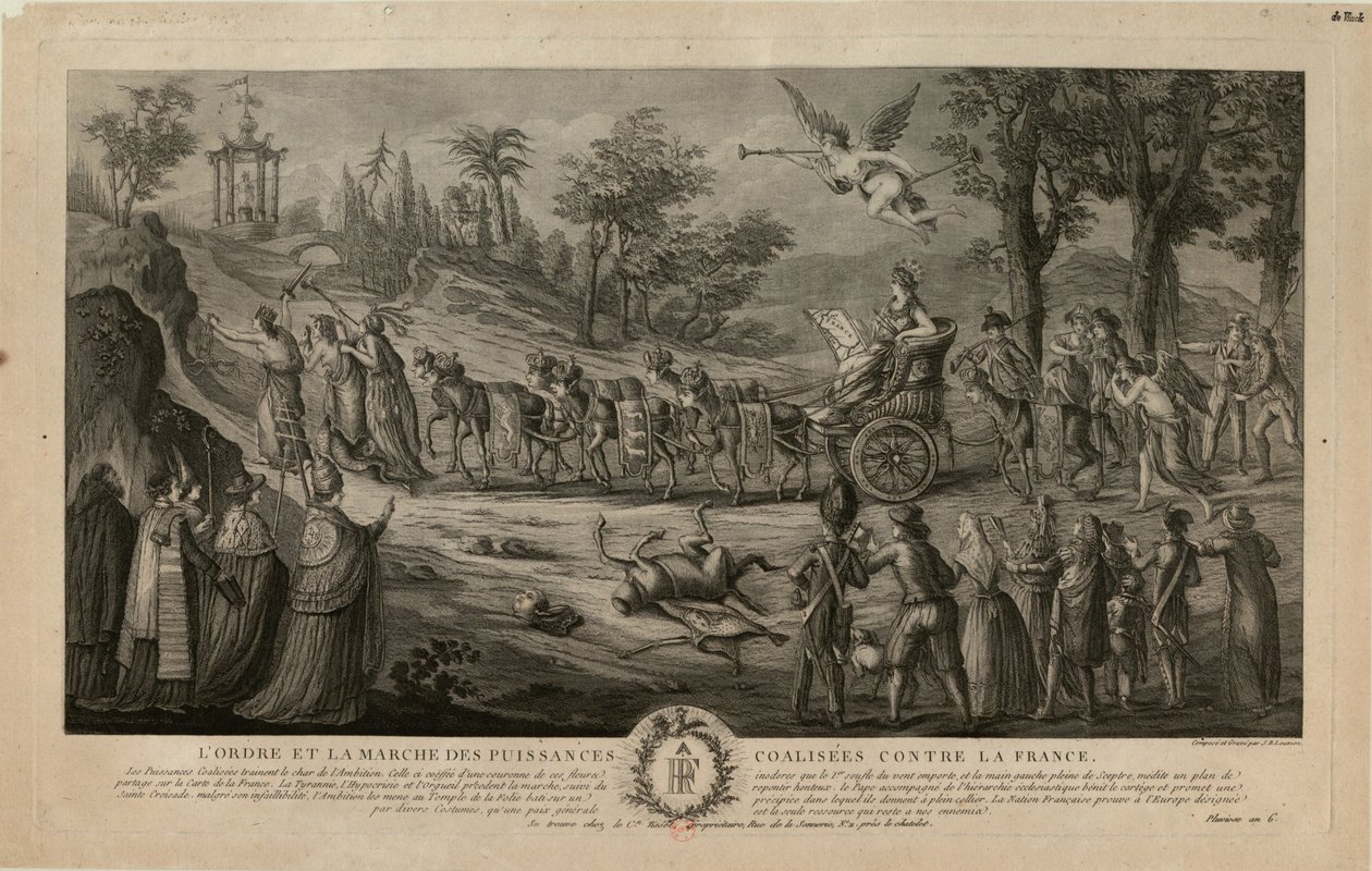 मार्च ऑफ़ द पॉवर्स अलाइड विद फ़्रांस, 1798, 1798। द्वारा जीन बैप्टिस्ट मैरी लौवियन