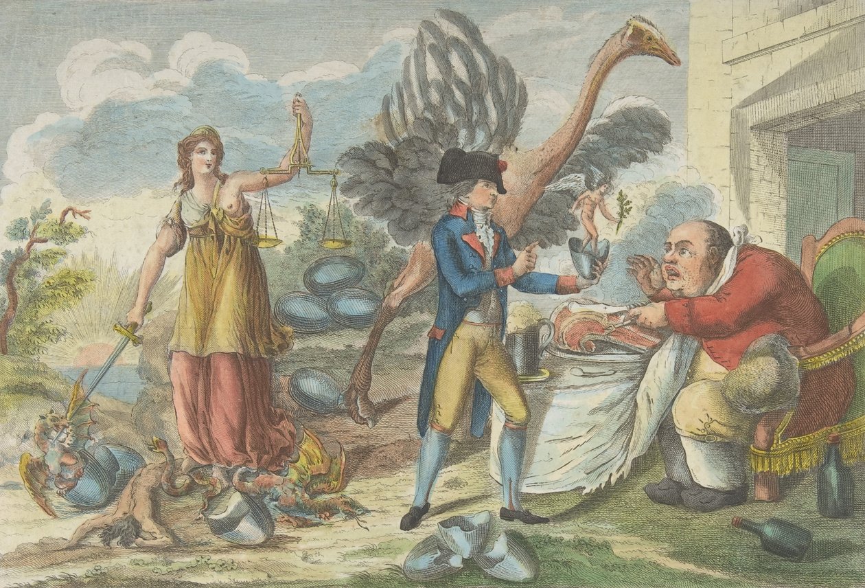 थर्मिडोर का नौवां, या अंग्रेजी आश्चर्य..., 1795। द्वारा जीन बैप्टिस्ट मैरी लौवियन