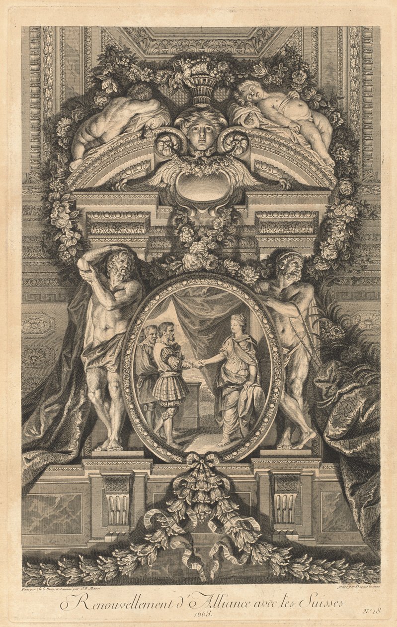 स्विस के साथ गठबंधन का नवीनीकरण 1663 [pl. 18] द्वारा जीन बैप्टिस्ट मास