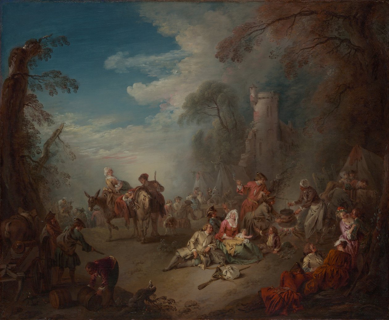 आराम पर सैनिकों, ca. 1725। द्वारा जीन बैप्टिस्ट पैटर