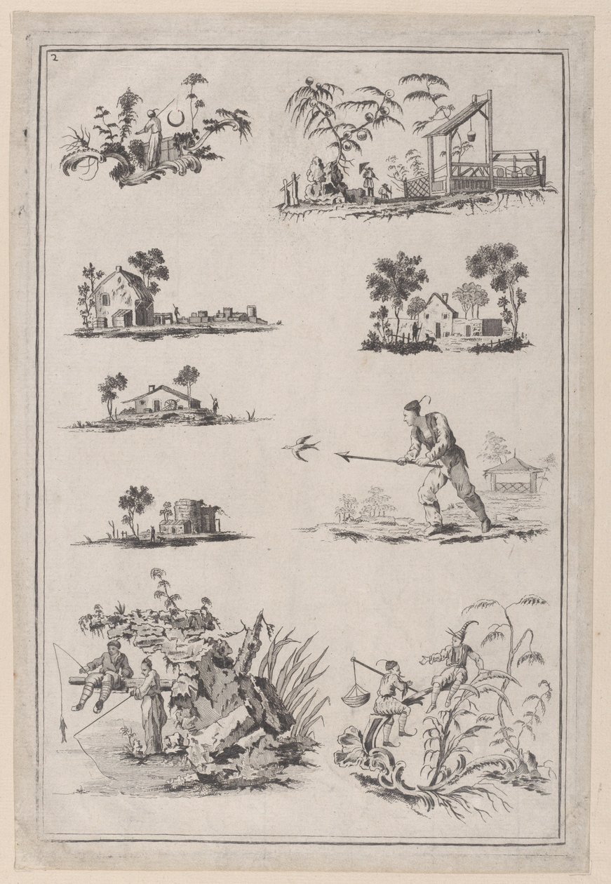 चिनोइसेरी आभूषण, सीए। 1760-85। द्वारा जीन बैप्टिस्ट पेलमेंट