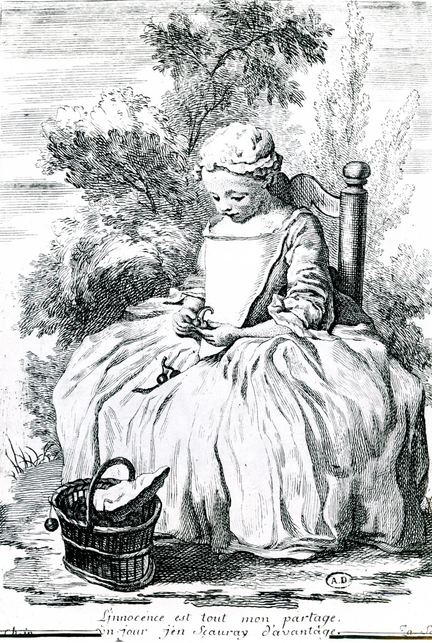 ल'इनोसेंस, c.1738 (नक़्क़ाशी) द्वारा जीन बैप्टिस्ट शिमोन (बाद) चारडिन