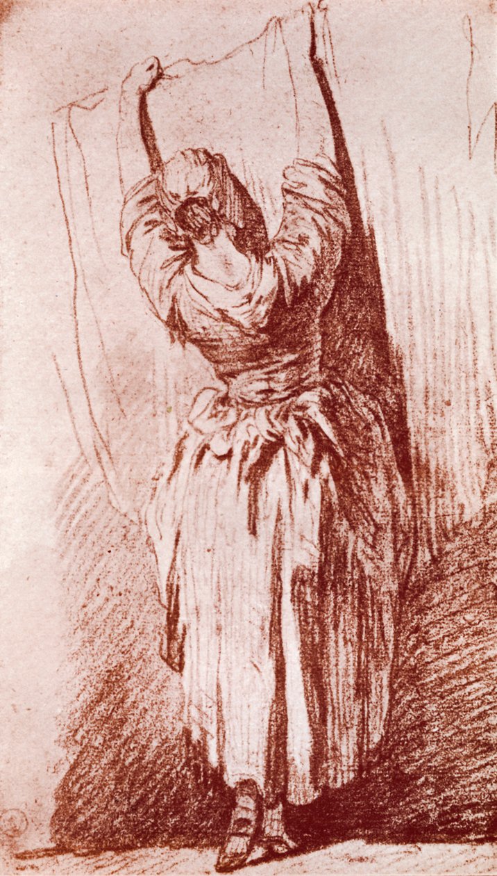 धुलाई को लटकाते हुए, 1913। द्वारा जीन बैप्टिस्ट शिमोन चारदिन