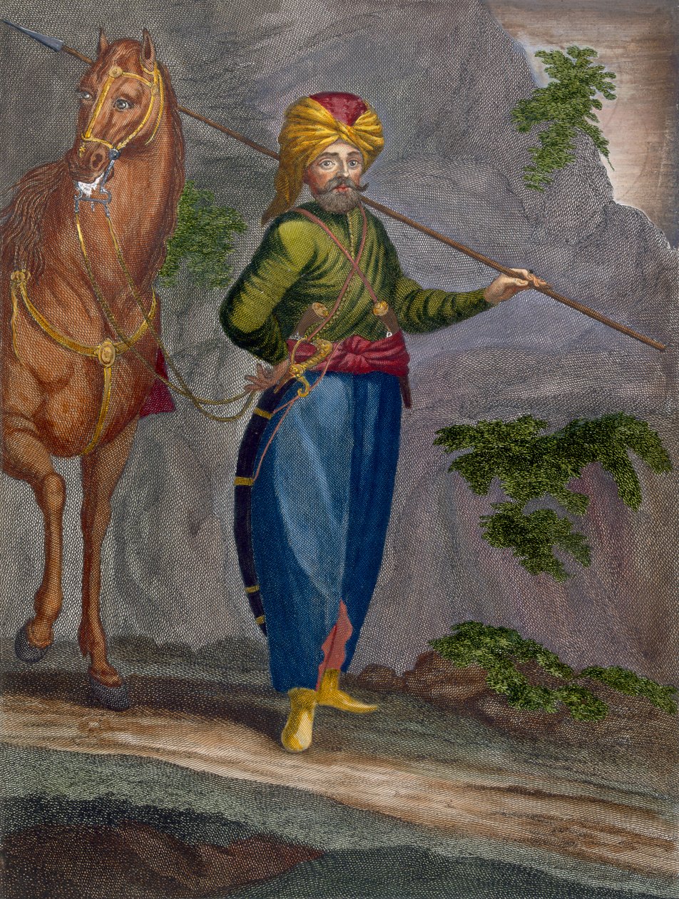 एक स्पाही, चार्ल्स डी फेरिओल द्वारा &39;लेवंट द नेशन्स ऑफ द डिफरेंट नेशंस द कलेक्टिंग ऑफ द वन डिसेंट रिप्रेजेंट&39;, गेरार्ड स्कोटिन (1671-1716), 1707-08 द्वारा उत्कीर्ण द्वारा जीन बैप्टिस्ट वेनमोर