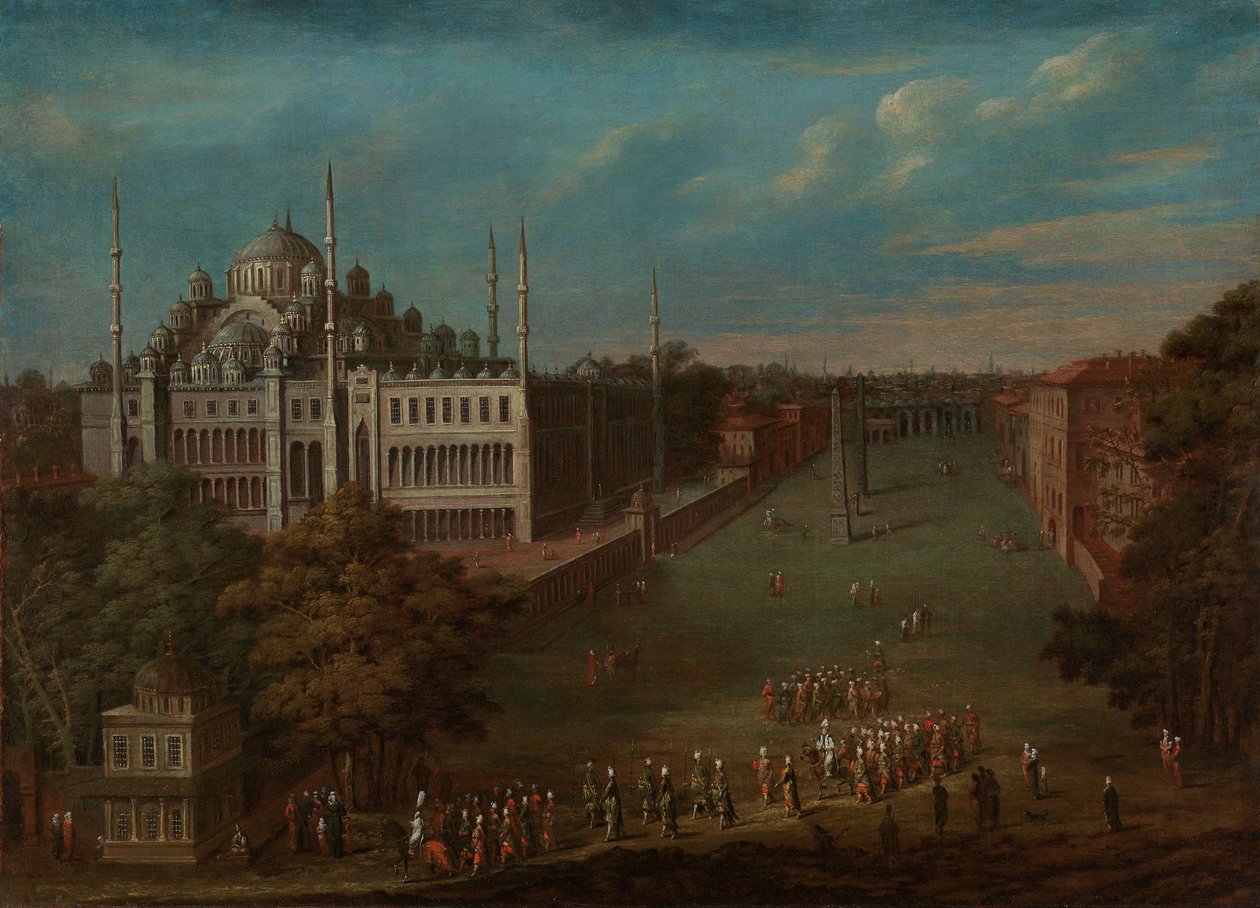 ग्रांड विजियर एटमिडन को पार कर रहा है (हार्स स्क्वायर), 1720-37 द्वारा जीन बैप्टिस्ट वेनमोर