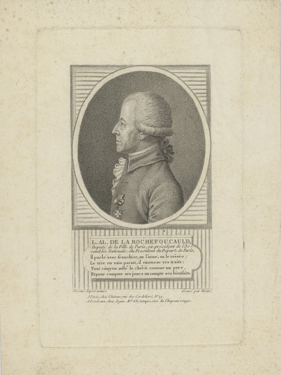 लुई-अलेक्जेंड्रे डी ला रोशफाउकल्ड, ड्यूक ऑफ एनविले 1743-1792, 1790। द्वारा जीन बैप्टिस्ट वेराइटी