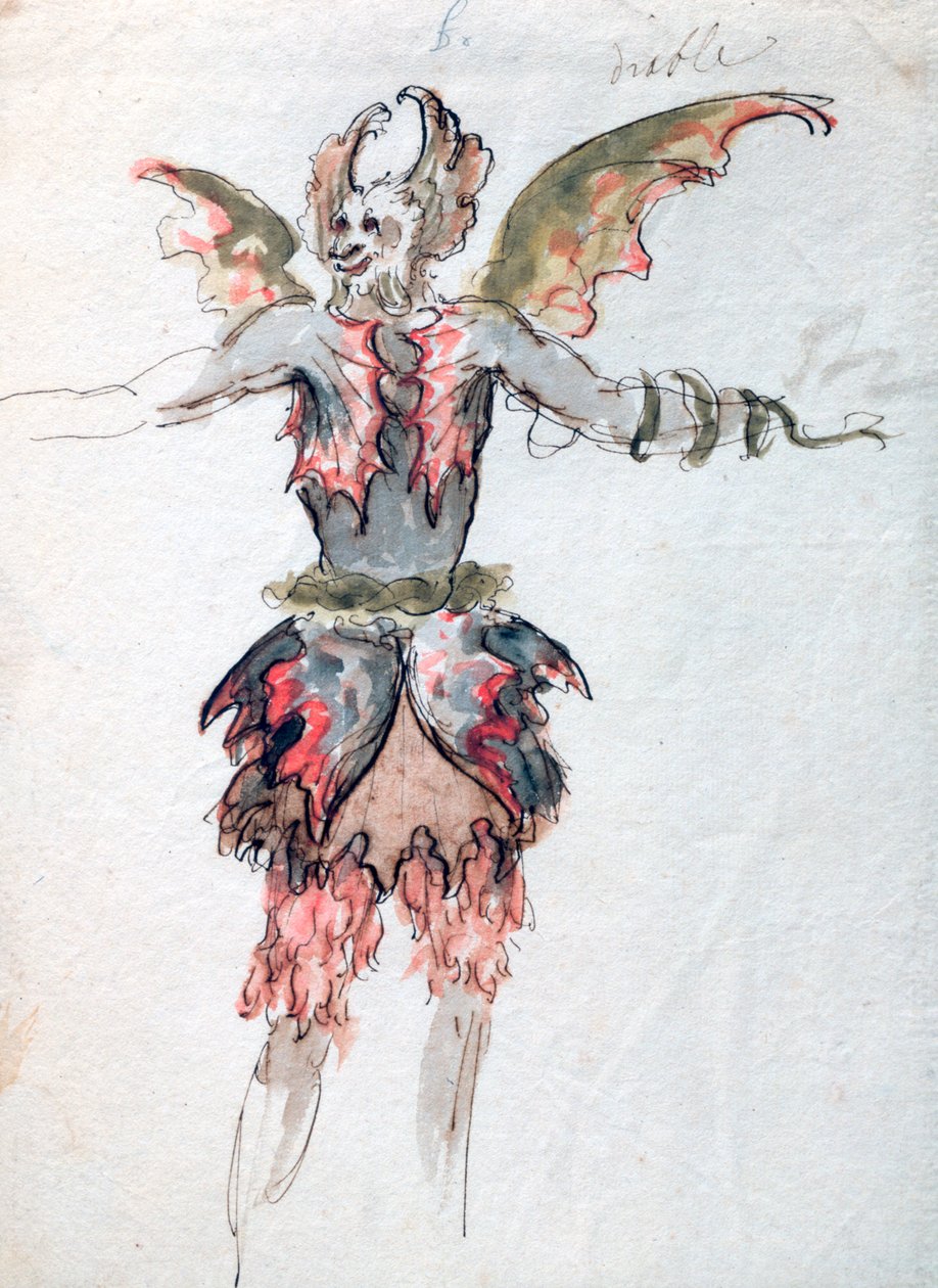 'शैतान', c1680 द्वारा जीन बेरेन, जीन बैप्टिस्ट लुली