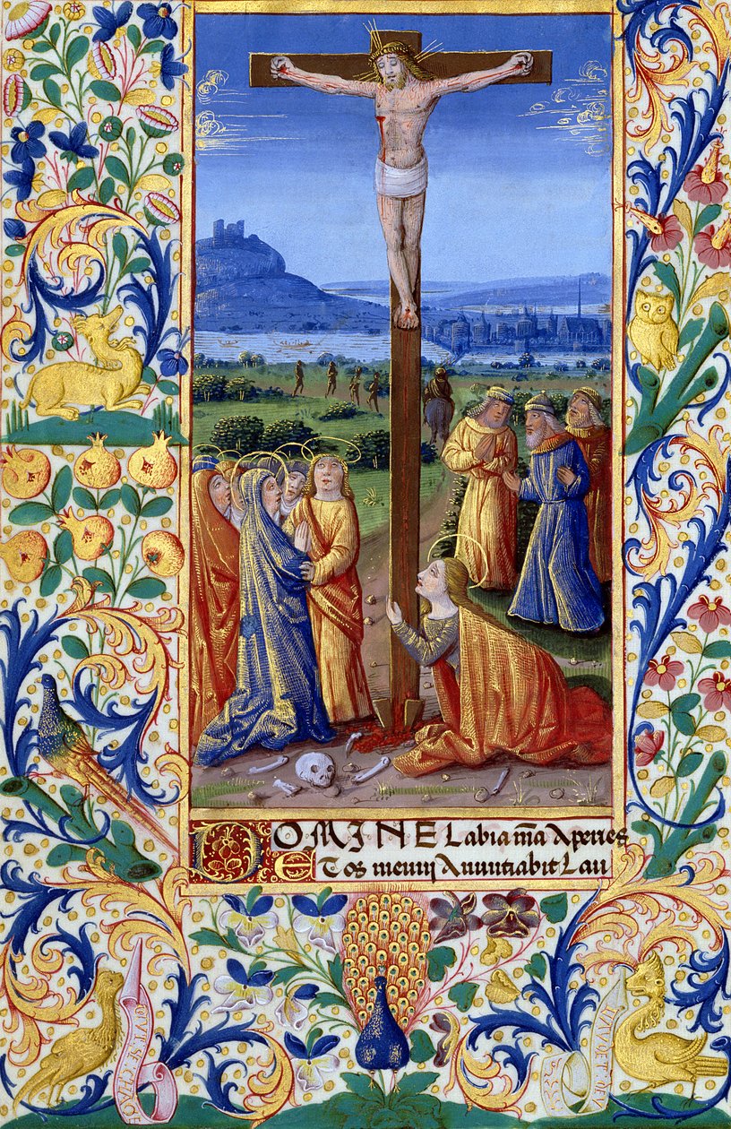 सुश्री लाट। QvI126 f.84v द क्रूसिफ़िक्शन, &39;बुक ऑफ़ ऑवर्स ऑफ़ लुई डी&39;ओर्लियंस&39;, 1469 से द्वारा जीन कोलम्बे