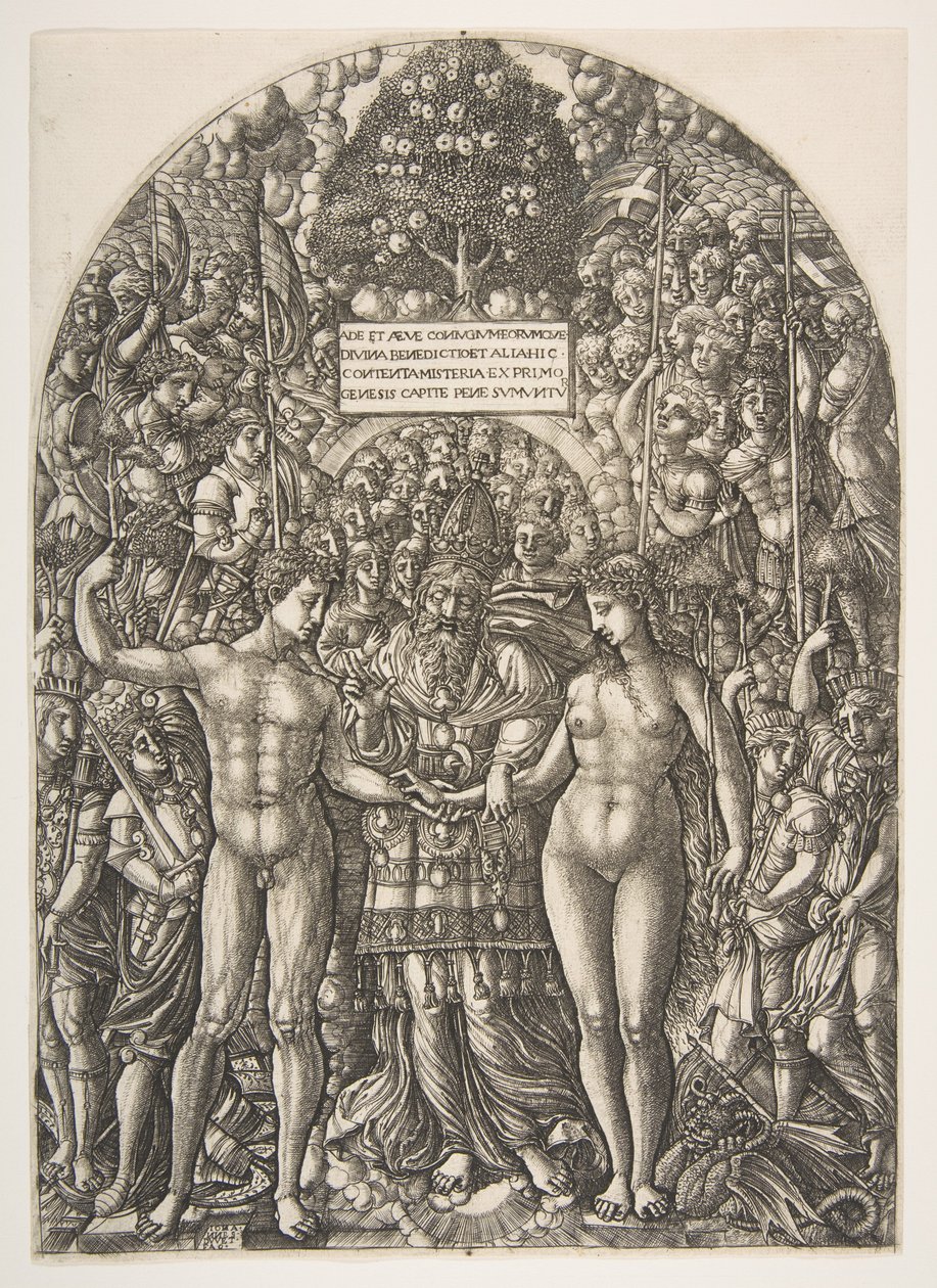 एडम और ईव की शादी, सर्वनाश से, ca. 1540-1555। द्वारा जीन ड्वेट