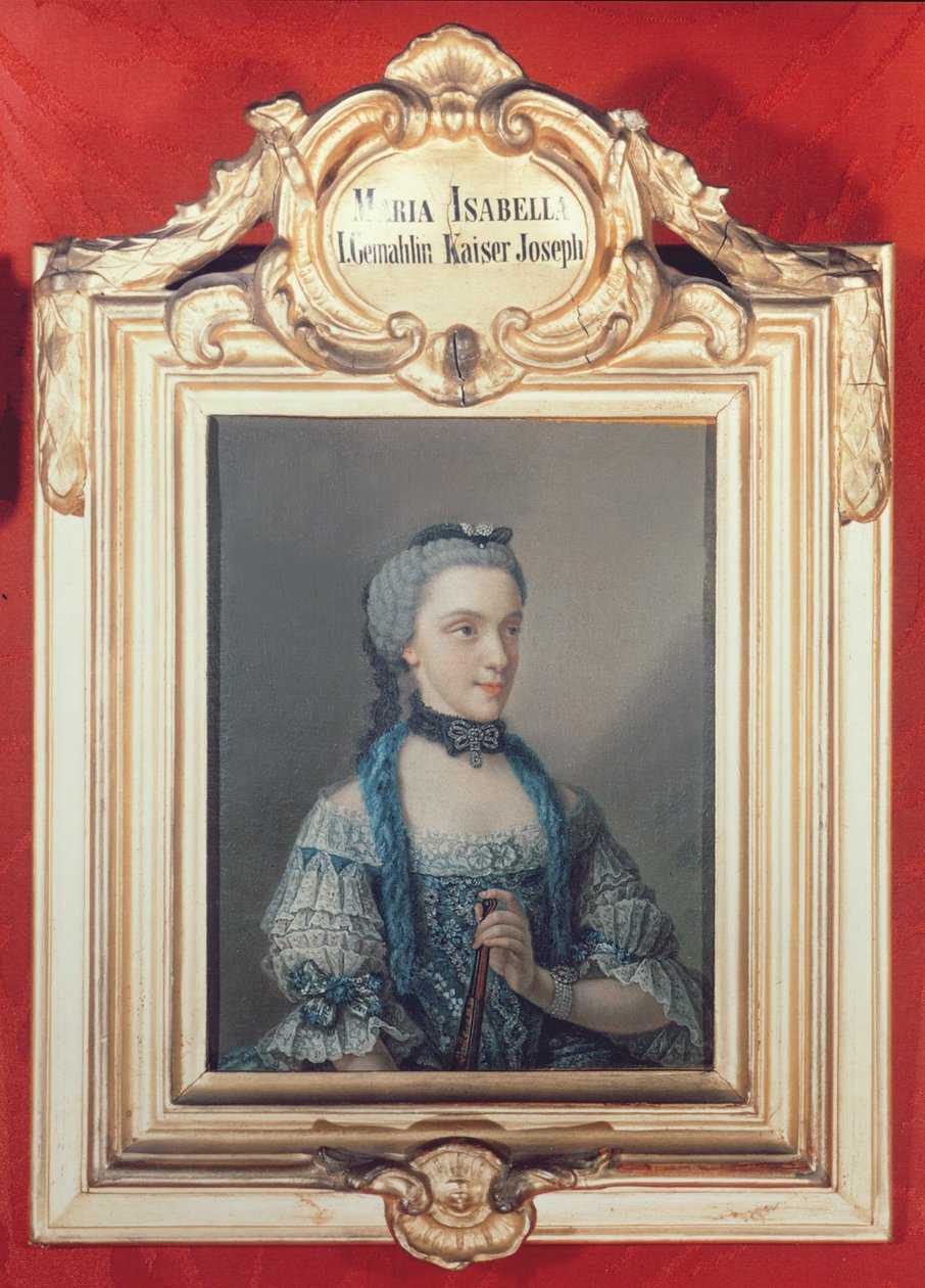 परमा की मारिया इसाबेला, जोसेफ द्वितीय पवित्र रोमन सम्राट (1741-90) की पहली पत्नी 1762 द्वारा जीन ऑटिने लिओटार्ड