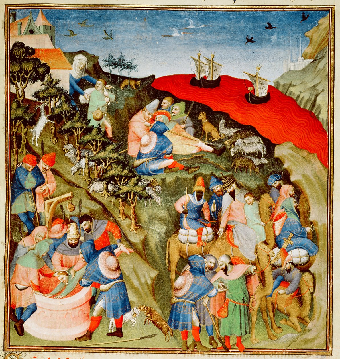सुश्री Fr.247 f.25 जोसेफ की कहानी, &39;एंटीकाइट्स जुदाई&39; से चित्रण, c.1470 (52468 भी देखें) द्वारा जीन फौक्वेट