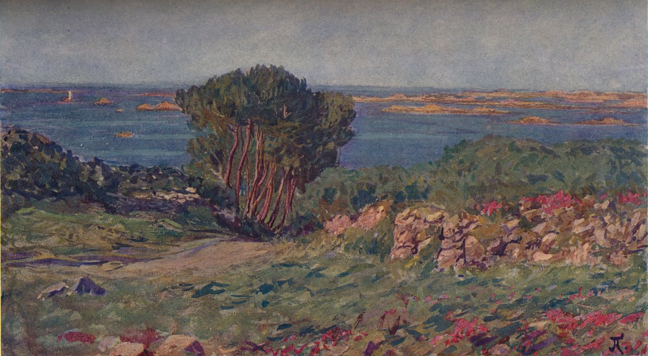 डी ब्रेटगेन लैंडस्केप, c1900, 1905 द्वारा जीन फ्रांसिस ऑबर्टिन